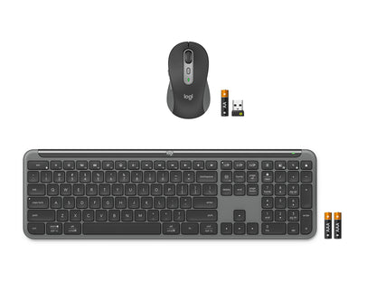 Tipkovnica in miška Logitech Signature Slim Combo MK950, grafitna, SLO g.
