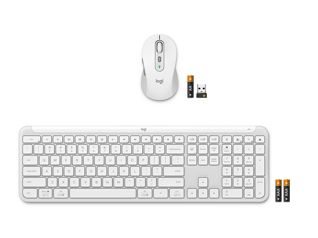 Tipkovnica in miška Logitech Signature Slim Combo MK950, bela, SLO g.