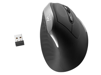 Miška Ewent Wireless Ergonomic Vertical, 2400dpi, črna, USB