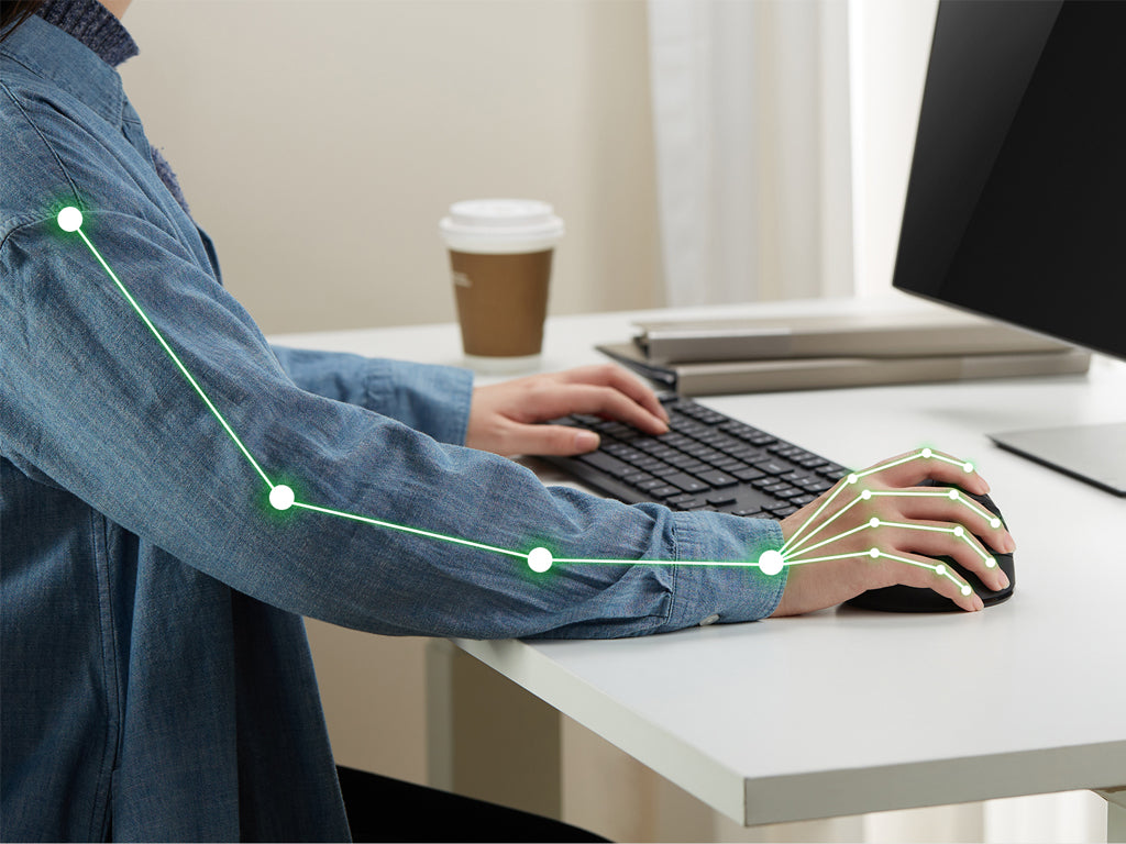 Miška Ewent Wireless Ergonomic Vertical, 2400dpi, črna, USB