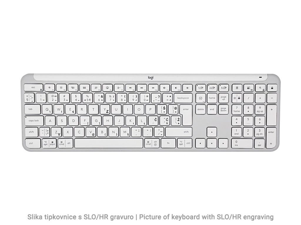 Tipkovnica in miška Logitech Signature Slim Combo MK950, bela, SLO g.