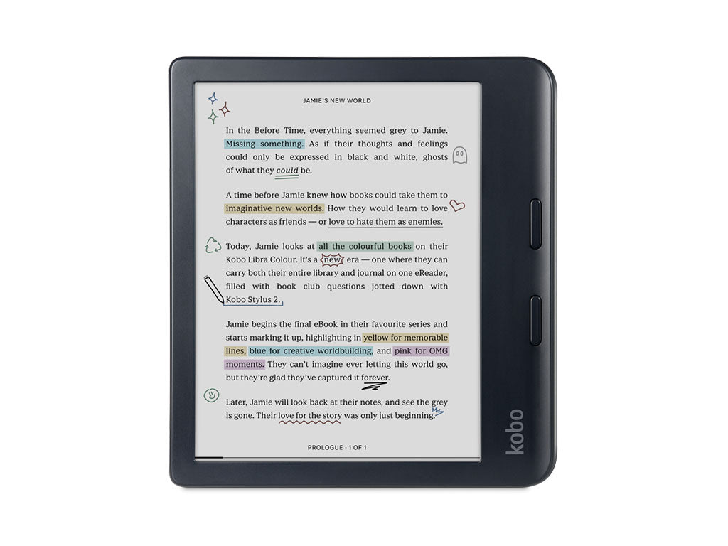 E-bralnik Kobo Libra Colour, 7'' Touch, 32GB, WiFi, črn