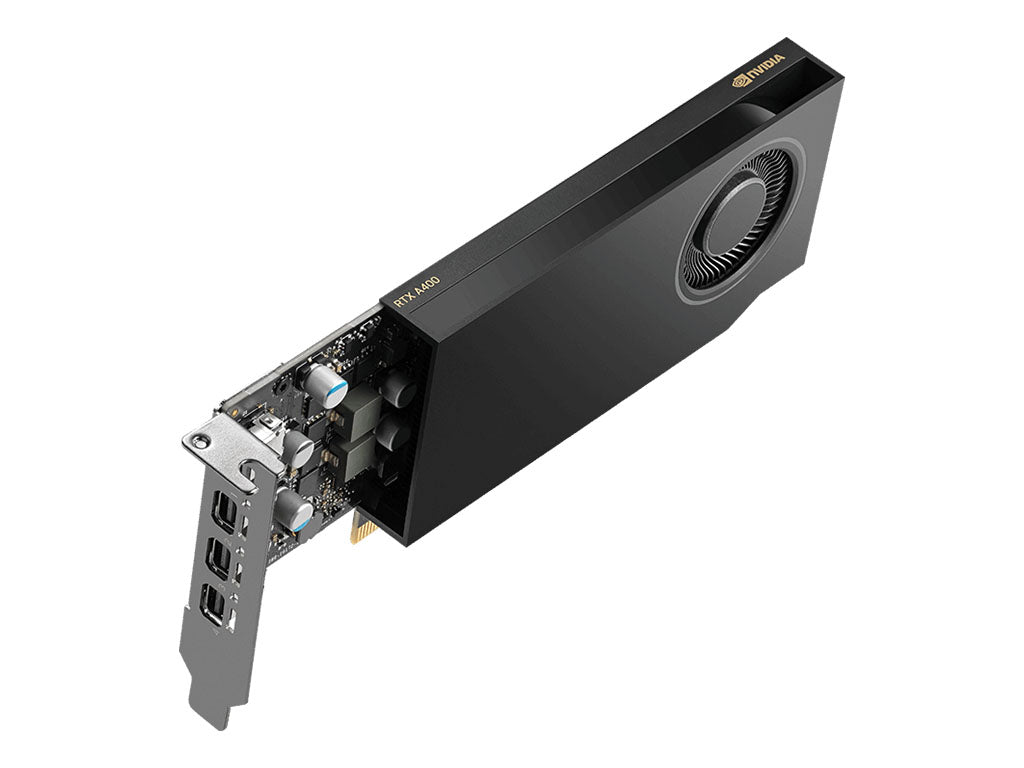 Grafična kartica NVIDIA RTX A400, 4GB GDDR6, PCIe 4.0 x8, 4x mDP-DP, Low Profile, PNY