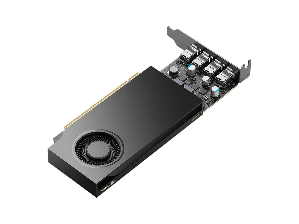 Grafična kartica NVIDIA RTX A400, 4GB GDDR6, PCIe 4.0 x8, 4x mDP-DP, Low Profile, PNY
