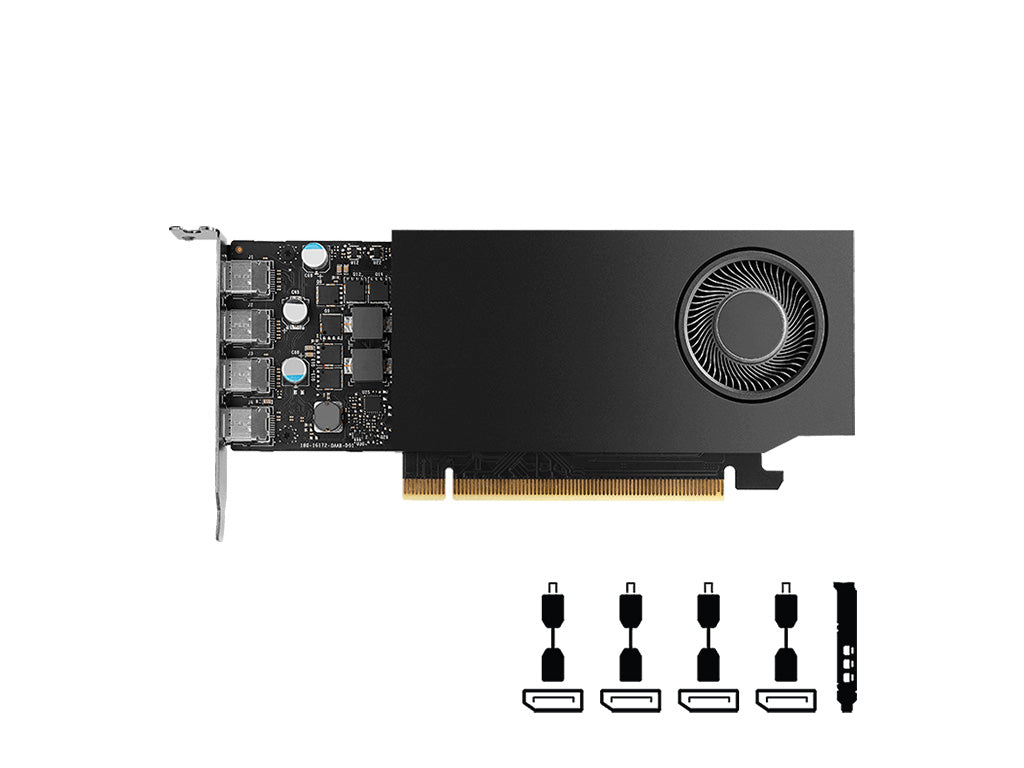 Grafična kartica NVIDIA RTX A1000, 8GB GDDR6, PCIe 4.0 x8, 4x mDP-DP, Low Profile, PNY