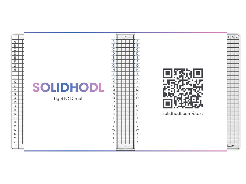 SolidHodl Single, jeklena plošča za varnostno kopijo