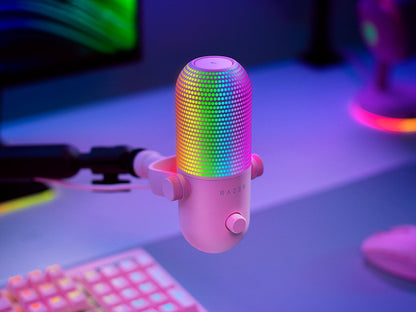 Mikrofon Razer Seiren V3 Chroma, roza