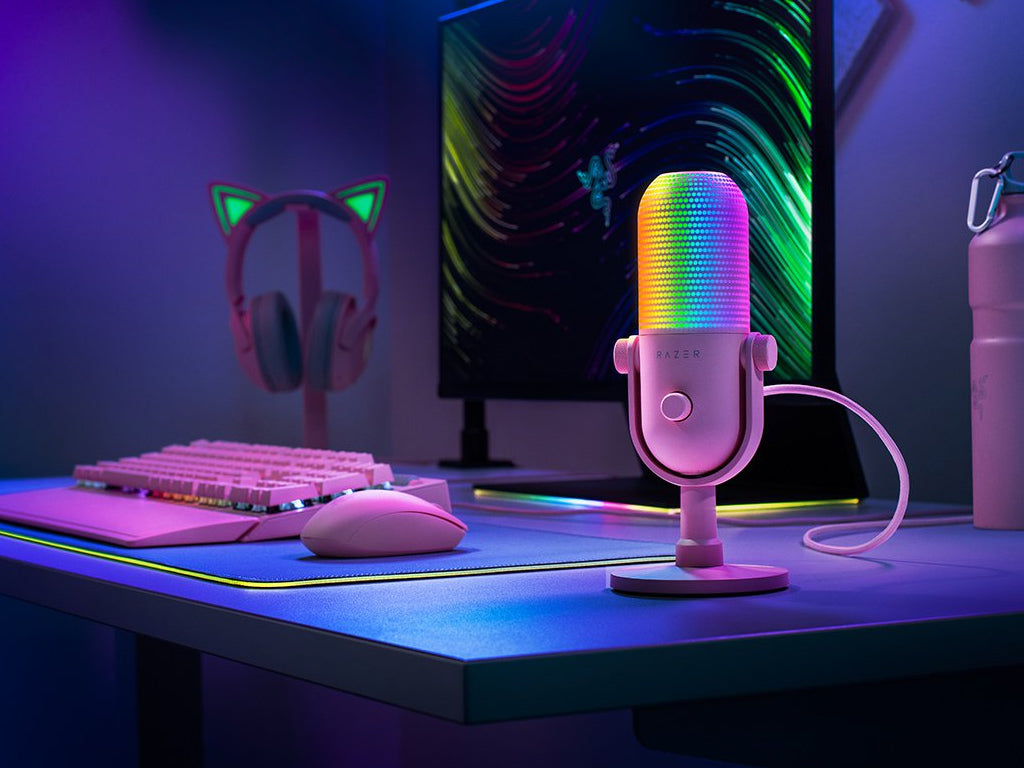 Mikrofon Razer Seiren V3 Chroma, roza
