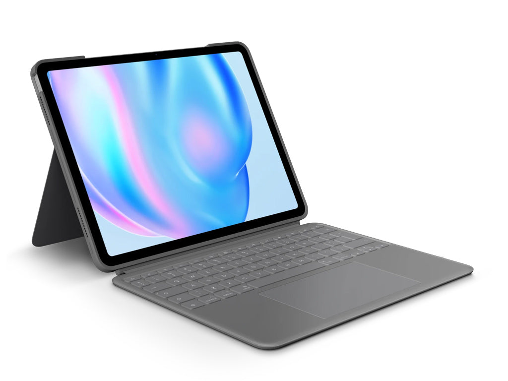 Ovitek s tipkovnico Logitech Combo Touch za iPad Air 11", M2, siv, Slo g.
