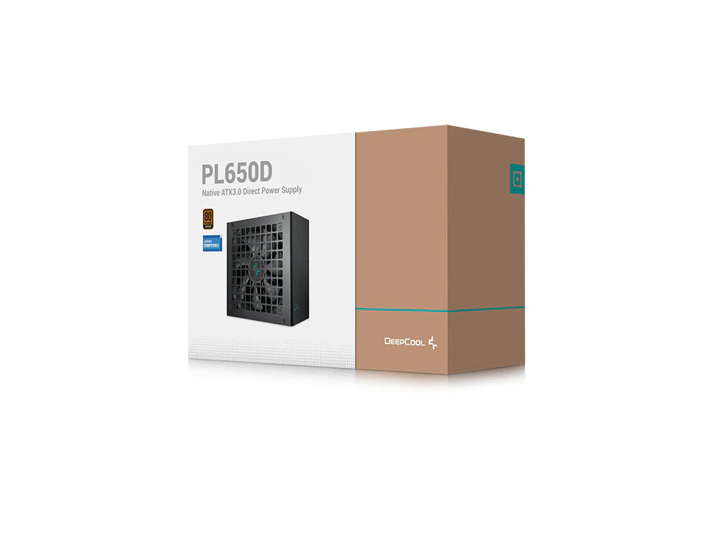 Napajalnik ATX DeepCool PL650D, 650W, 12V-2x6, 80 PLUS Bronze, črn