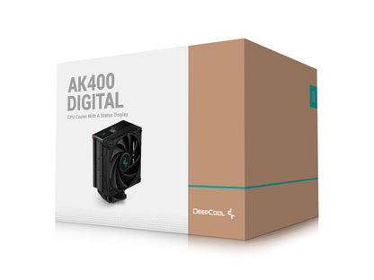 Hladilnik za procesor DeepCool AK400 Digital, ARGB, 120mm, 220W TDP, črn