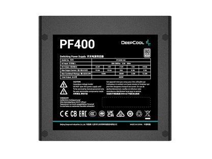 Napajalnik ATX DeepCool PF400, 400W, 80 PLUS, črn