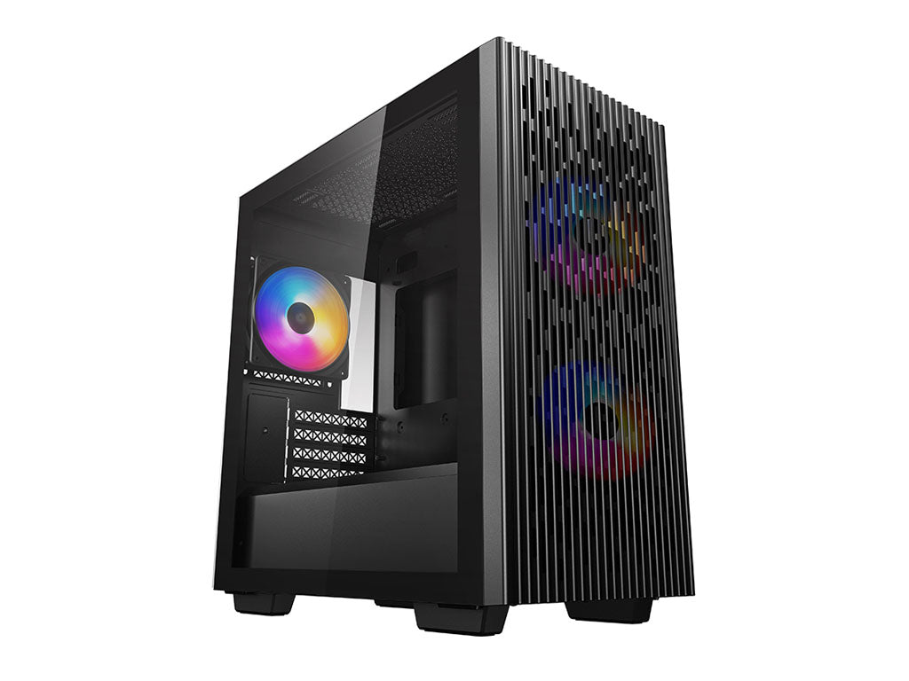 Računalniško ohišje DeepCool MATREXX 40 3FS, Micro-ATX, kaljeno steklo, črno