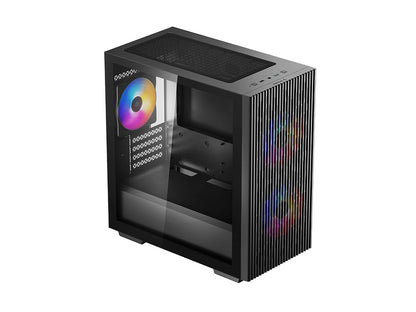 Računalniško ohišje DeepCool MATREXX 40 3FS, Micro-ATX, kaljeno steklo, črno