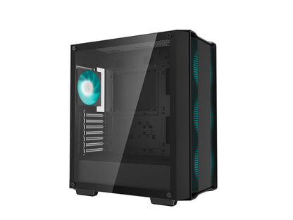 Računalniško ohišje DeepCool CC560 V2, ATX, LED, kaljeno steklo, črno