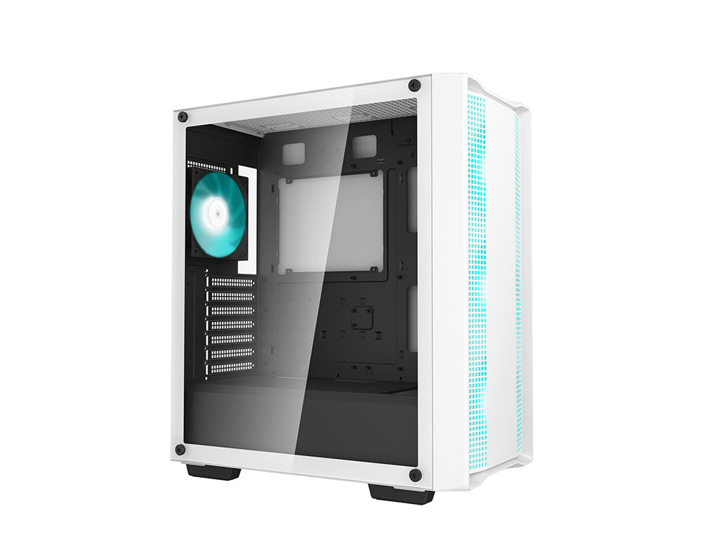 Računalniško ohišje DeepCool CC560 WH V2, ATX, LED, kaljeno steklo, belo