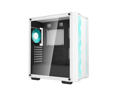 Računalniško ohišje DeepCool CC560 WH V2, ATX, LED, kaljeno steklo, belo