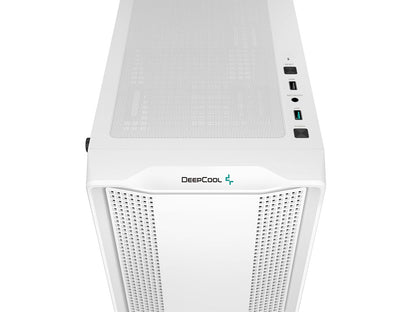 Računalniško ohišje DeepCool CC560 WH V2, ATX, LED, kaljeno steklo, belo