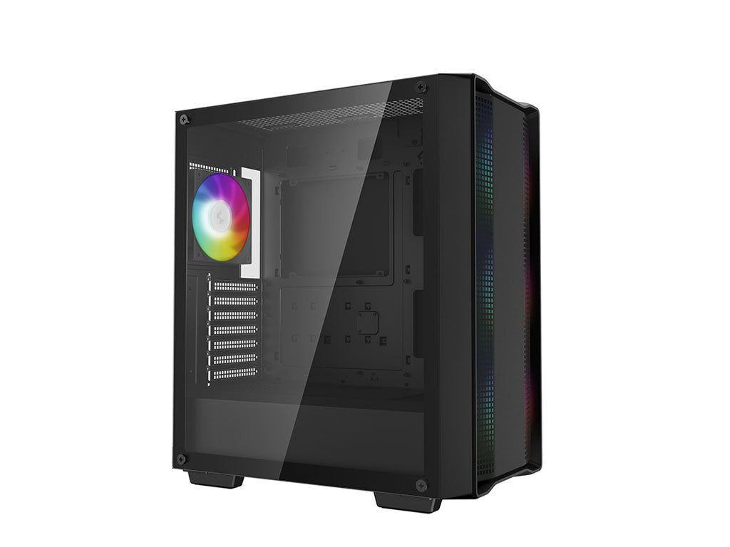 Računalniško ohišje DeepCool CC560 ARGB V2, ATX, RGB, kaljeno steklo, črno