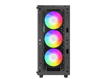 Računalniško ohišje DeepCool CC560 ARGB V2, ATX, RGB, kaljeno steklo, črno