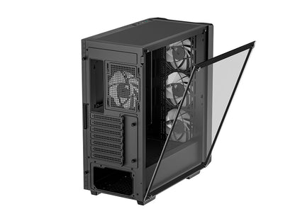 Računalniško ohišje DeepCool CC560 ARGB V2, ATX, RGB, kaljeno steklo, črno