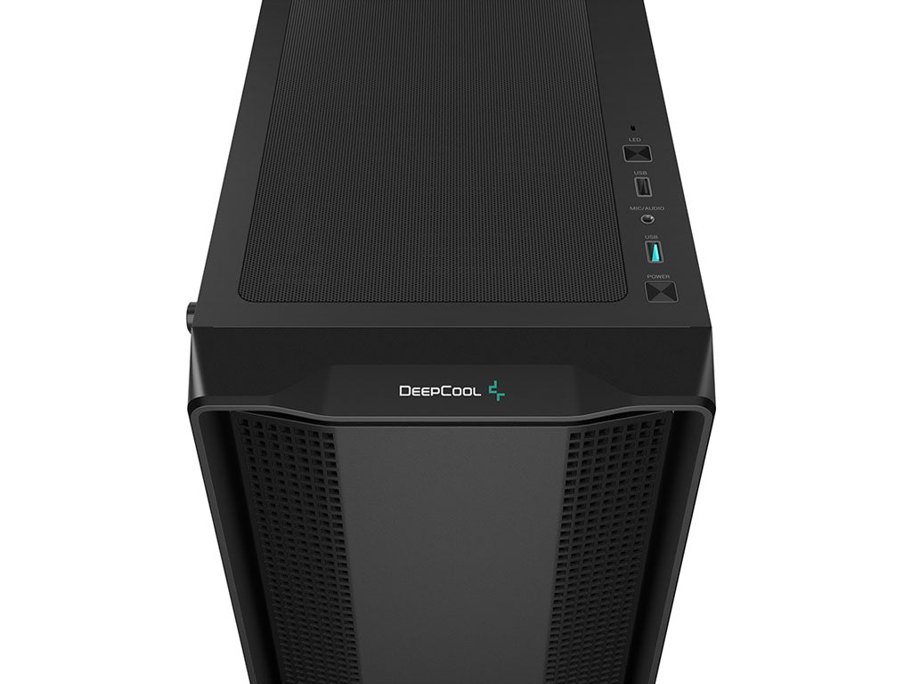 Računalniško ohišje DeepCool CC560 ARGB V2, ATX, RGB, kaljeno steklo, črno