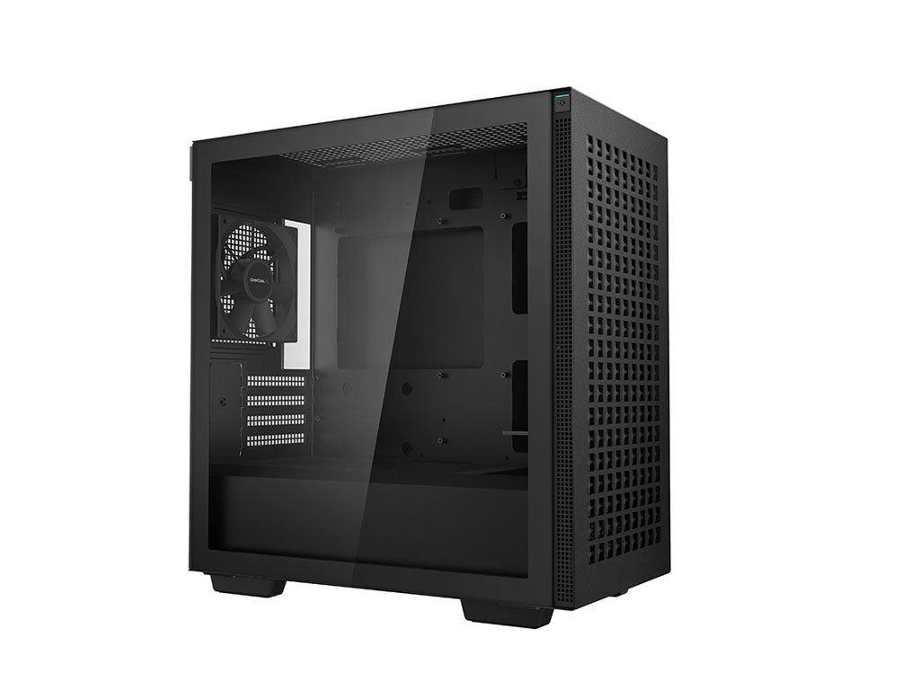 Računalniško ohišje DeepCool CH370, Micro-ATX, kaljeno steklo, črno