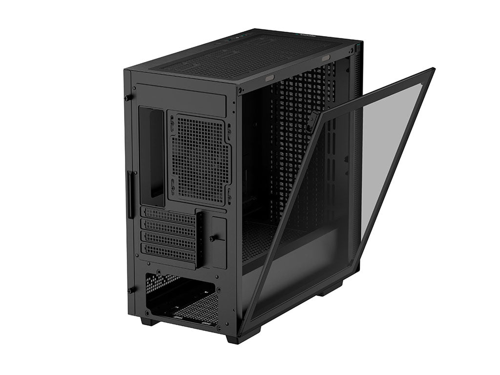 Računalniško ohišje DeepCool CH370, Micro-ATX, kaljeno steklo, črno