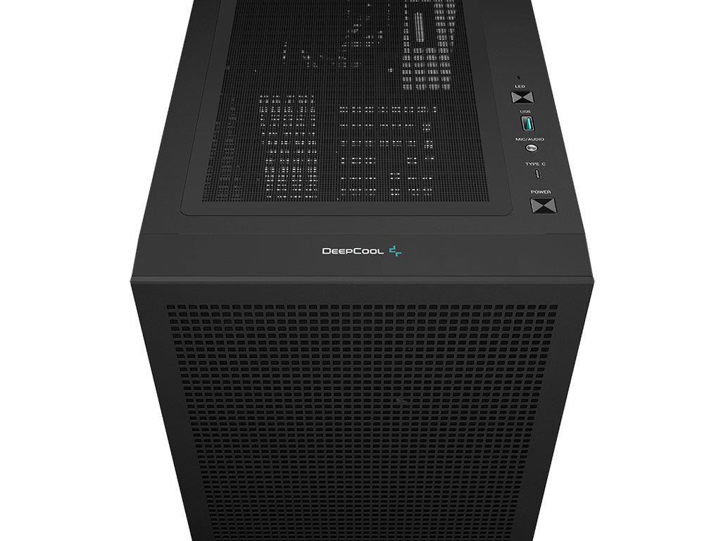Računalniško ohišje DeepCool CH560 Digital, E-ATX, ARGB, LCD, kaljeno steklo, črno