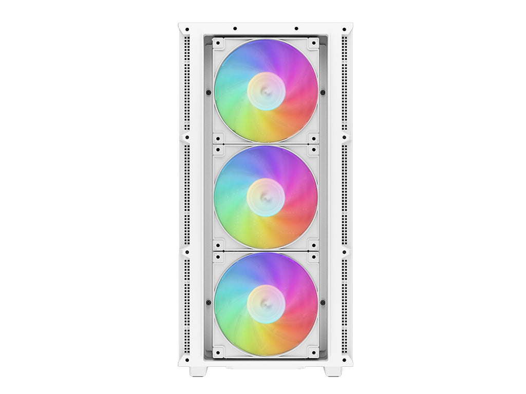 Računalniško ohišje DeepCool CH560 Digital WH, E-ATX, ARGB, LCD, kaljeno steklo, belo