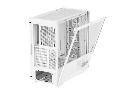 Računalniško ohišje DeepCool CH560 Digital WH, E-ATX, ARGB, LCD, kaljeno steklo, belo