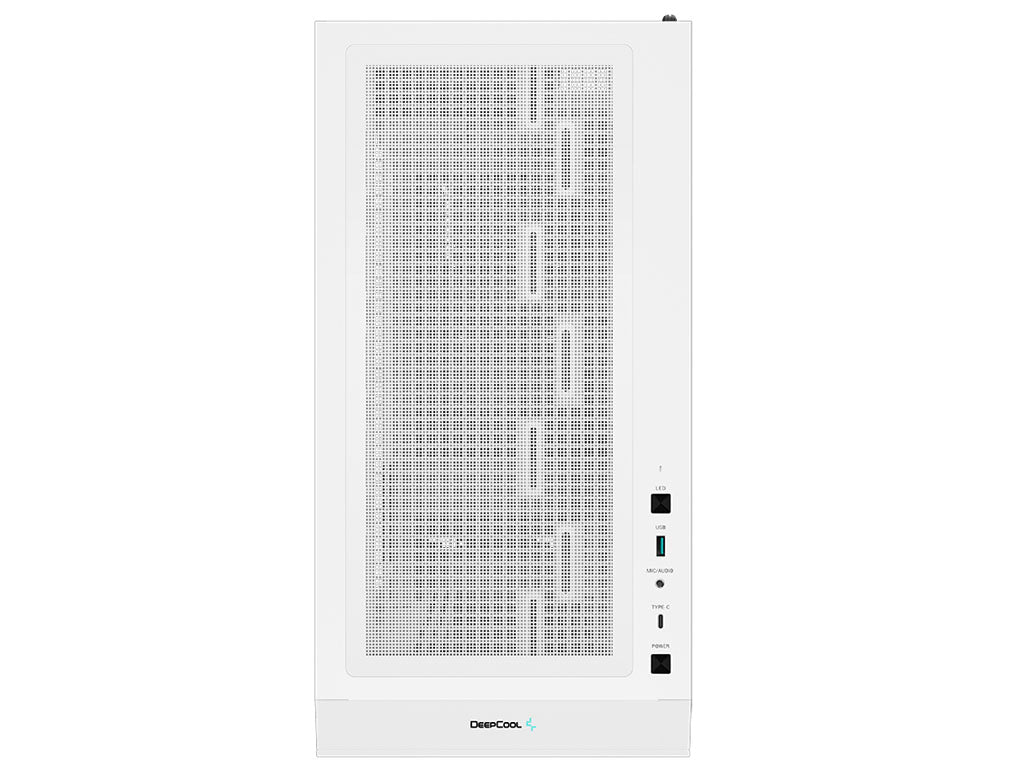 Računalniško ohišje DeepCool CH560 Digital WH, E-ATX, ARGB, LCD, kaljeno steklo, belo