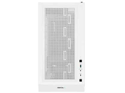 Računalniško ohišje DeepCool CH560 Digital WH, E-ATX, ARGB, LCD, kaljeno steklo, belo