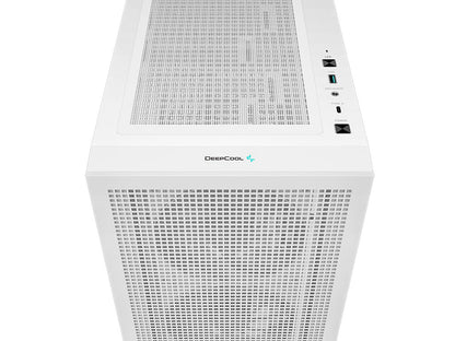 Računalniško ohišje DeepCool CH560 Digital WH, E-ATX, ARGB, LCD, kaljeno steklo, belo