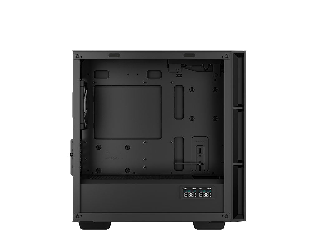 Računalniško ohišje DeepCool CH360 Digital, Micro-ATX, ARGB, LCD, kaljeno steklo, črno