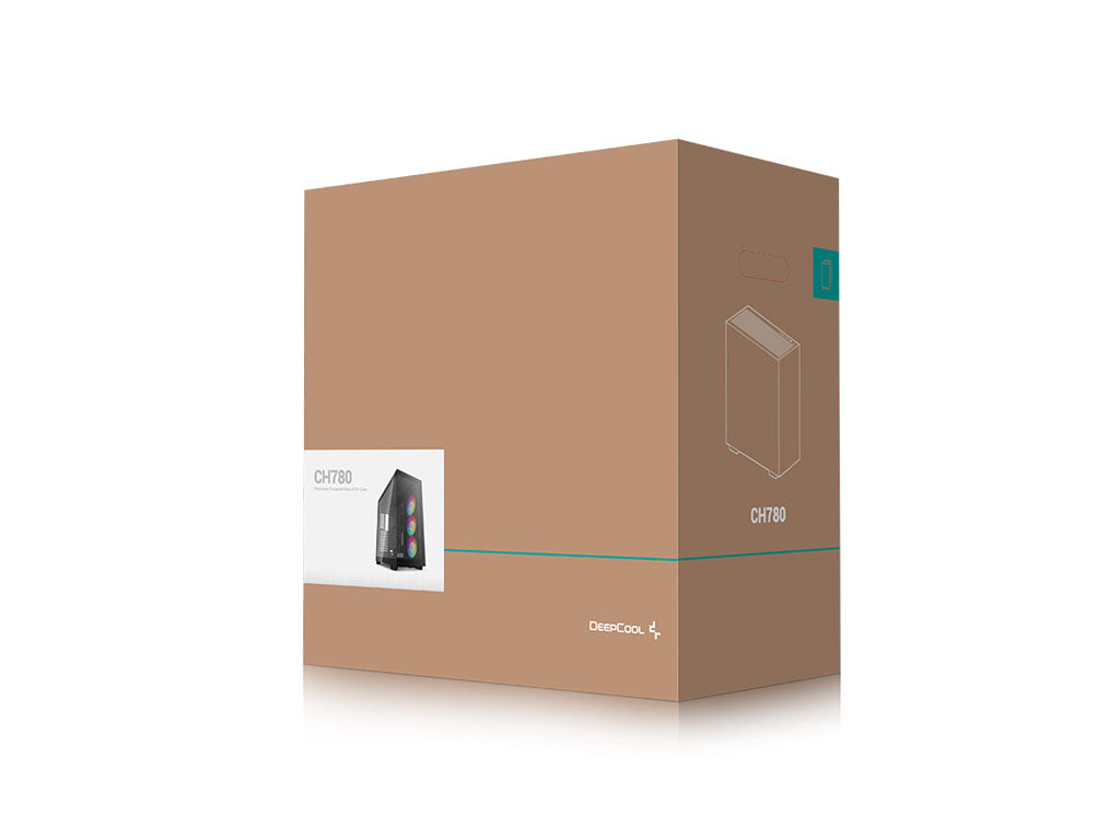 Računalniško ohišje DeepCool CH780 Full Tower, E-ATX, ARGB, kaljeno steklo, črno
