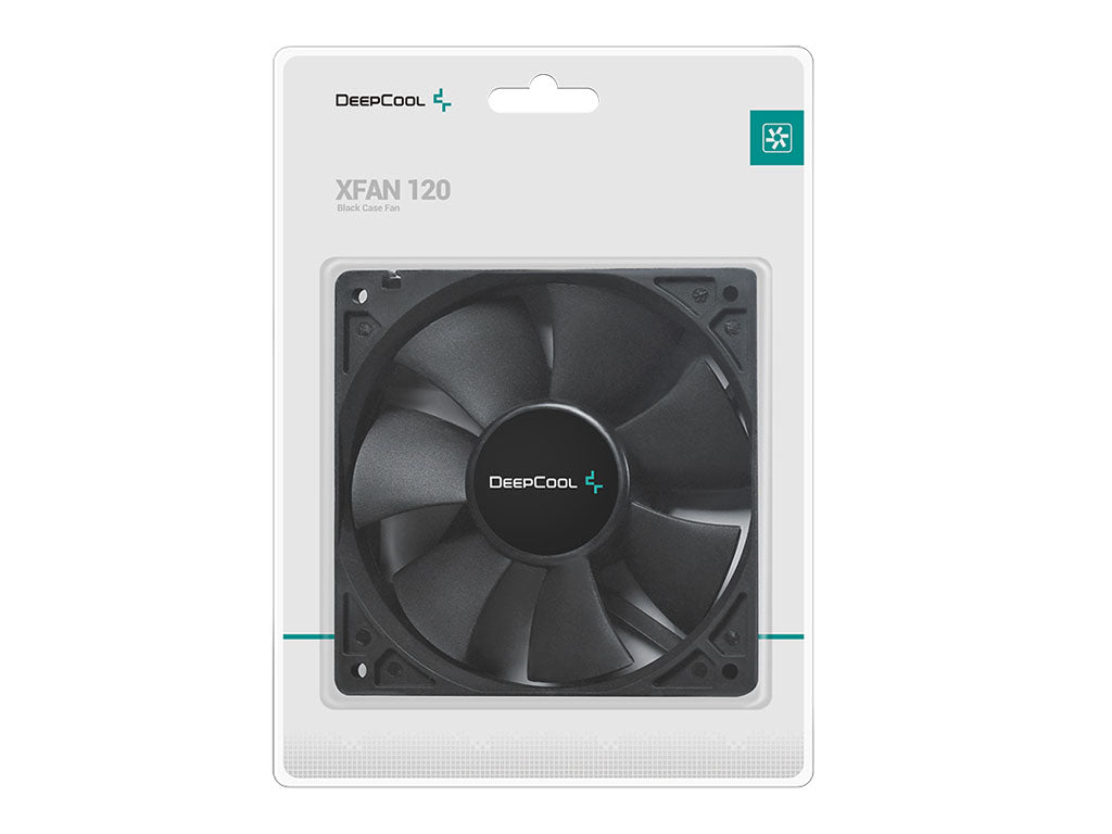 Ventilator za ohišje DeepCool XFAN 120, 120mm, črn