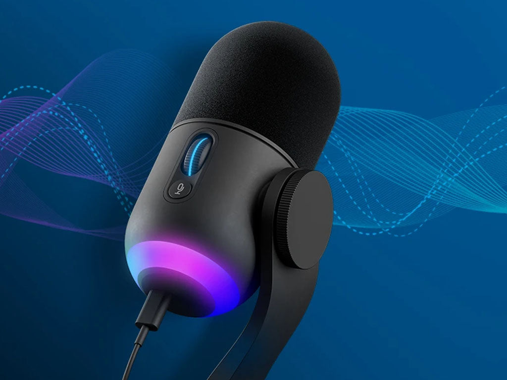 Mikrofon Logitech Yeti GX, LIGHTSYNC RGB, Gaming, USB, črn