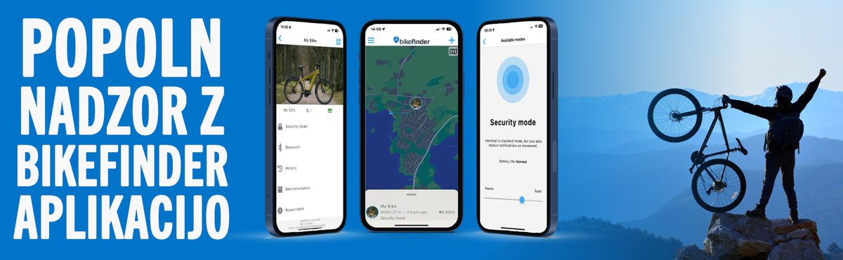 GPS sledilec BikeFinder Gen2, proti kraji kolesa