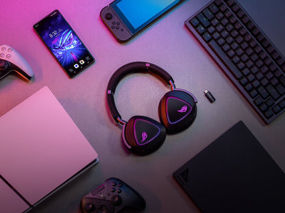 Slušalke ASUS ROG Delta II, Wireless, Bluetooth, črne