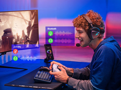Slušalke ASUS ROG Delta II, Wireless, Bluetooth, črne