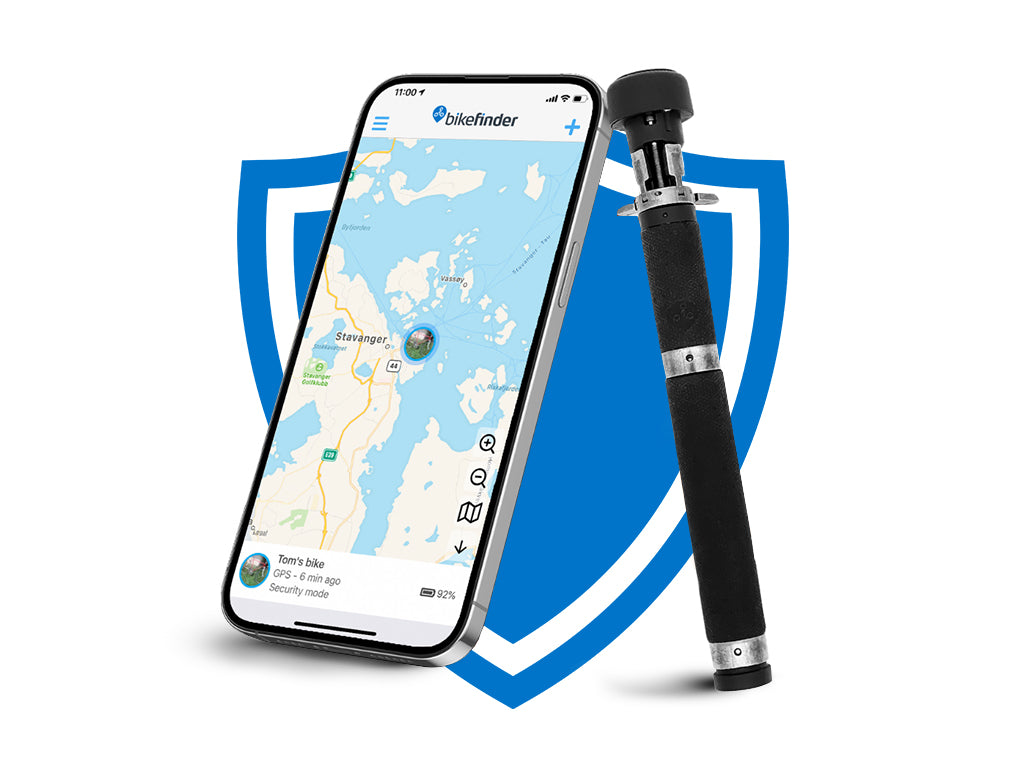 GPS sledilec BikeFinder Gen2, proti kraji kolesa