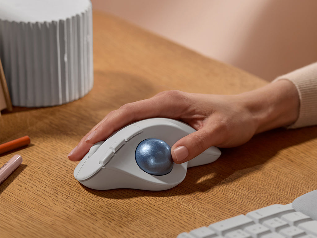 MIška Logitech M575 S Wireless Trackball, bela, Bluetooth