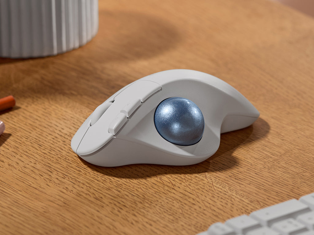 MIška Logitech M575 S Wireless Trackball, bela, Bluetooth