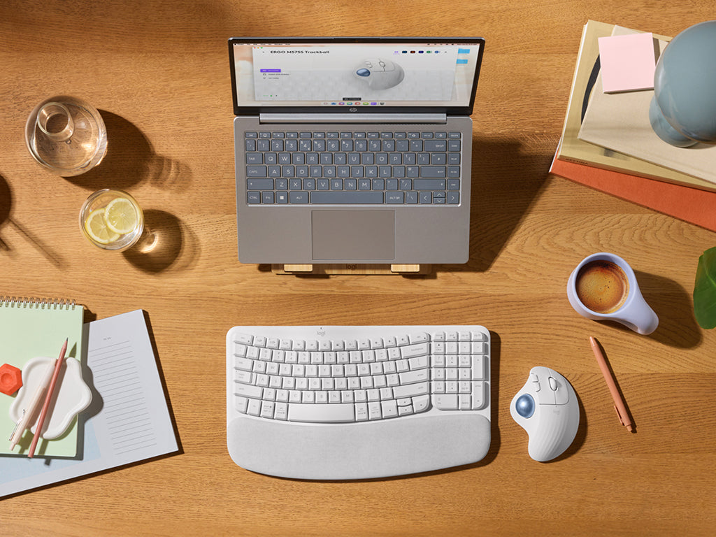 MIška Logitech M575 S Wireless Trackball, bela, Bluetooth