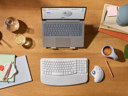 MIška Logitech M575 S Wireless Trackball, bela, Bluetooth