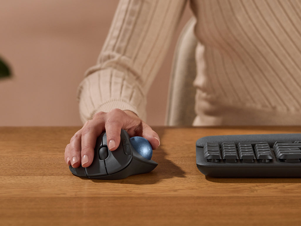 MIška Logitech M575 S Wireless Trackball, grafitna, Bluetooth