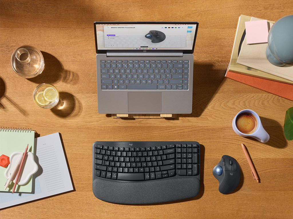 MIška Logitech M575 S Wireless Trackball, grafitna, Bluetooth