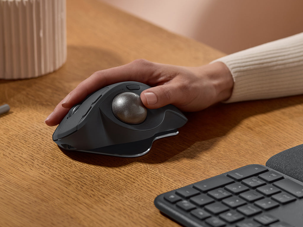 Miška Logitech MX Ergo S Advanced Wireless Trackball, grafitna, Bluetooth