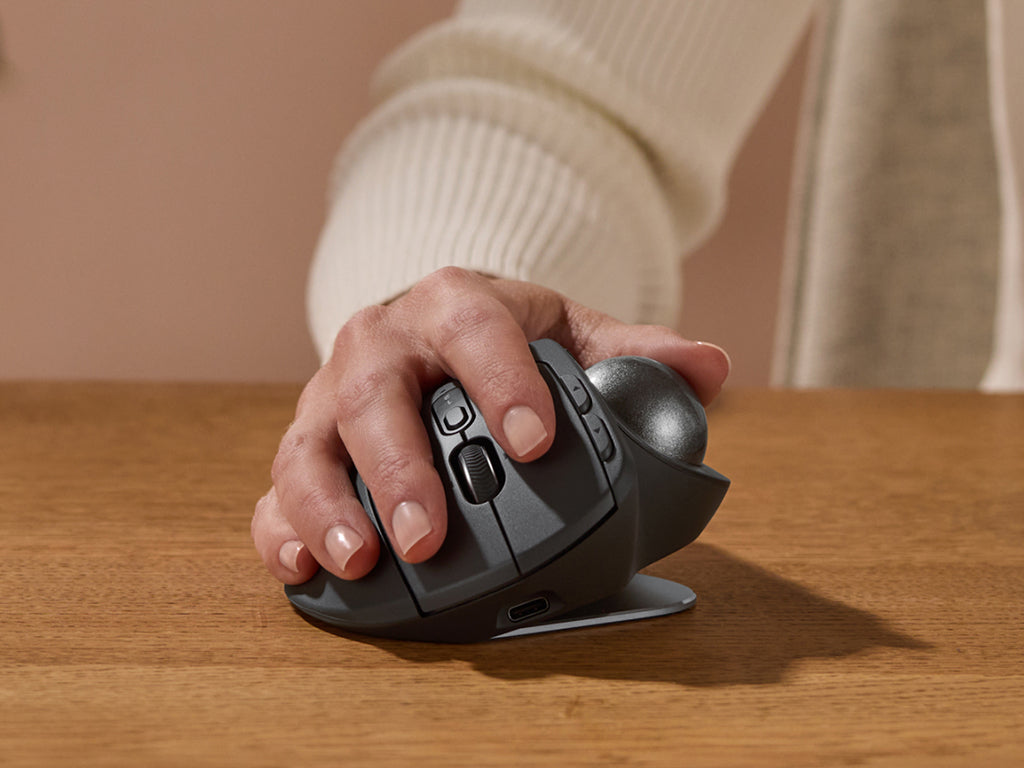 Miška Logitech MX Ergo S Advanced Wireless Trackball, grafitna, Bluetooth